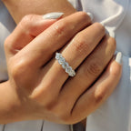 Bezel Set Round Cut Wedding Band