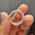 Moissanite Eternity Band In Canary Yellow Round Cut