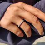 Half Eternity Round Moissanite Wedding Band