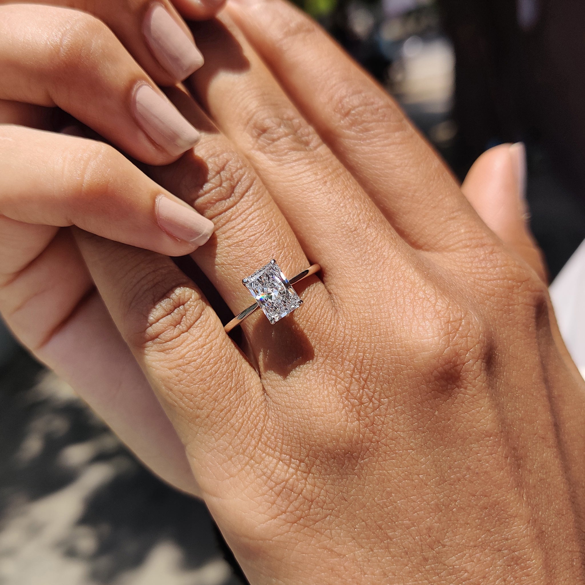 Radiant Engagement Ring With Solitaire Style