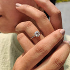 White Gold Round Cut Engagement Ring