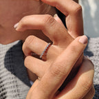 Lab Grown Round Cut Diamond White Gold Eternity Band