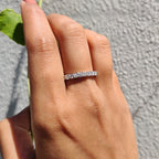 Round Cut Moissanite Eternity Band