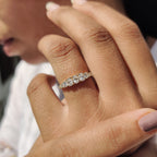 Half Eternity Oval Cut Diamond Band