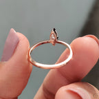 2 Stone Engagement Ring With Pear and Round Diamond