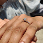 Pave Set Diamond Ring In Rose Gold
