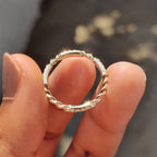 Twisted Wedding Band With Round Diamond