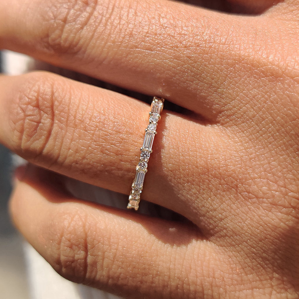 Baguette Diamond Band - IGI Certified