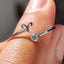 Round Moissanite Band With Aries Zodiac Symbol