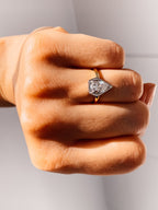 1.50 CT Pear Cut Solitaire Style Moissanite Engagement Ring