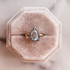 1.50 CT Pear Cut Solitaire Style Moissanite Engagement Ring