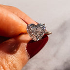 2.0 CT Heart Cut Moissanite Solitaire Engagement Ring