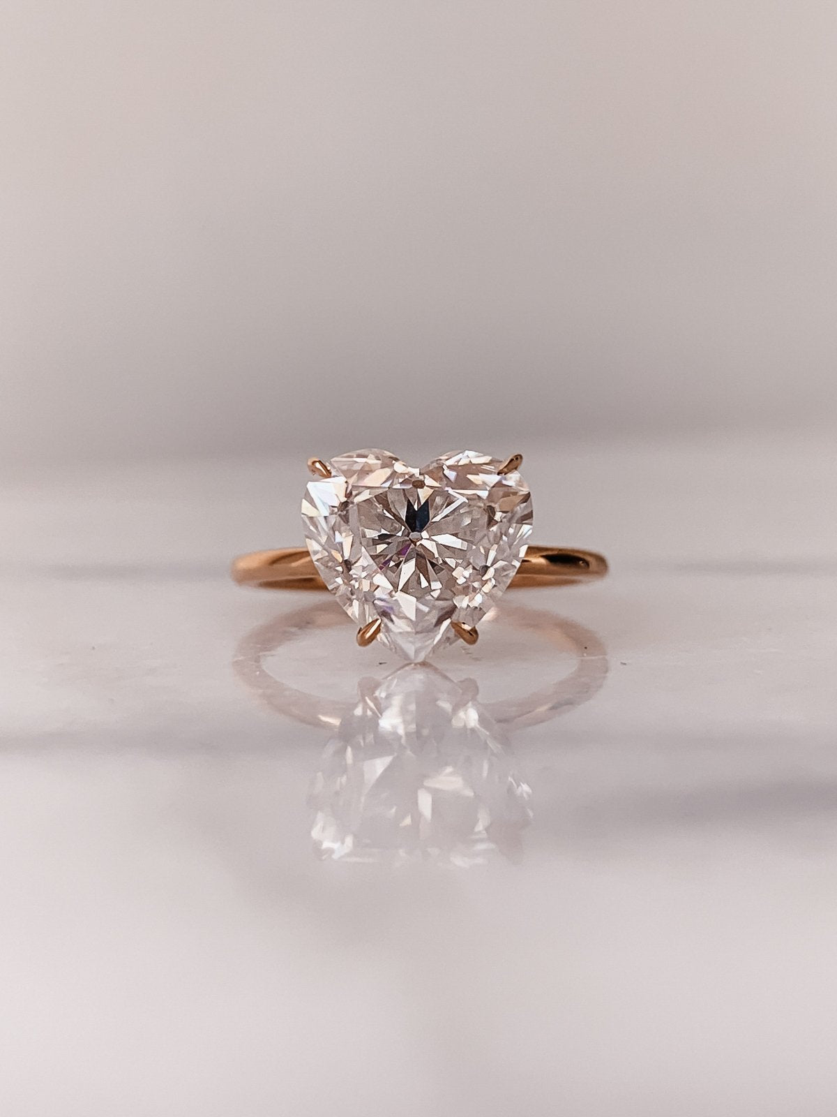 2.0 CT Heart Cut Moissanite Solitaire Engagement Ring Main image