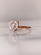 2.0 CT Heart Cut Moissanite Solitaire Engagement Ring