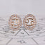 Cancer Earrings In Round Diamond Halo Style