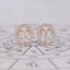 Aries Earrings with Round Cut Halo Stud Style