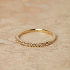 0.40 TCW Round Brilliant Cut Moissanite Half Eternity Wedding Band