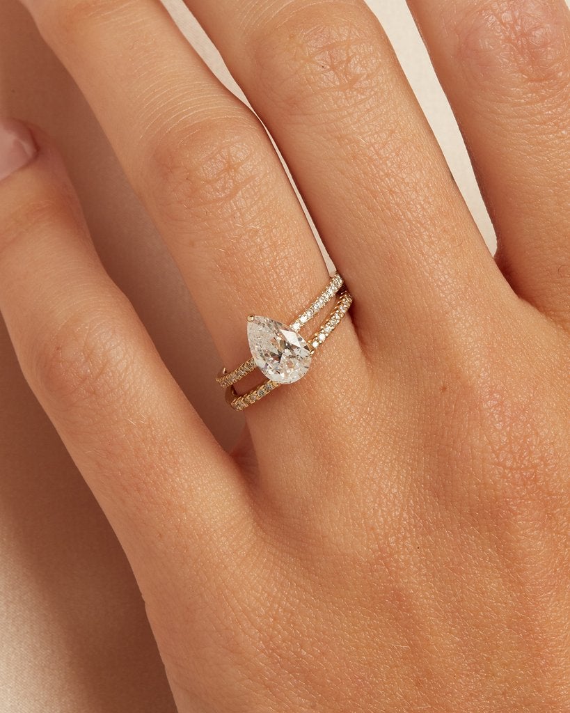 0.40 TCW Round Brilliant Cut Moissanite Half Eternity Wedding Band