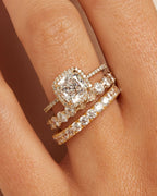 0.35 TCW Round Brilliant Cut Half Eternity Perfect Moissanite Wedding Band