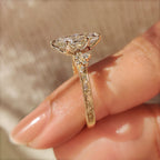 Art Deco Dutch Marquise Ring in Milgrain Details