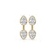 Yellow Gold Pear Diamond Bezel Set Earrings
