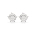 Round Diamond White Gold Stud Earrings