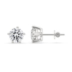 Round Diamond White Gold Stud Earrings
