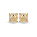 Round Cut Gold Diamond Stud Earrings