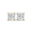 Cushion Cut Gold Diamond Stud Earrings