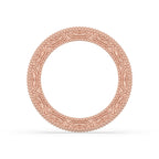 Round Diamond Half Eternity Vintage Wedding Band