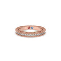 Round Diamond Half Eternity Vintage Wedding Band