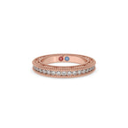 Round Diamond Half Eternity Vintage Wedding Band