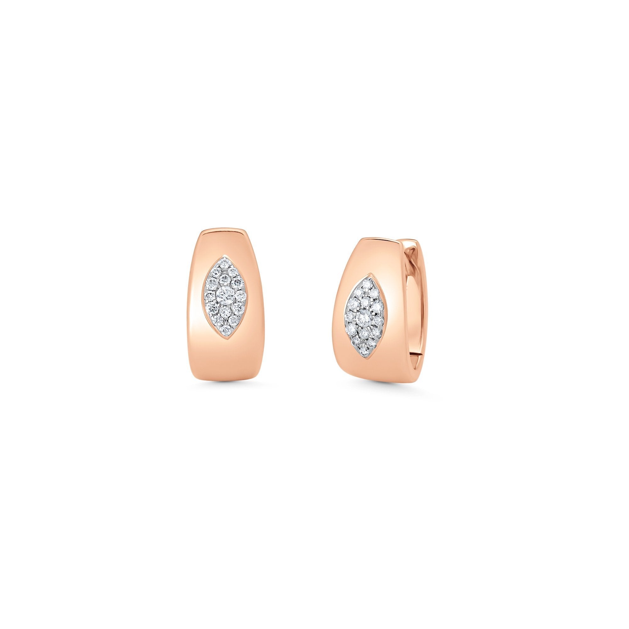 0.16 TCW Round Moissanite Diamond Huggie Earrings