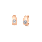 0.23 TCW Round Moissanite Diamond Huggie Earrings