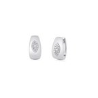 0.16 TCW Round Moissanite Diamond Huggie Earrings