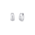 0.17 TCW Round & Baguette Moissanite Diamond Huggie Earrings