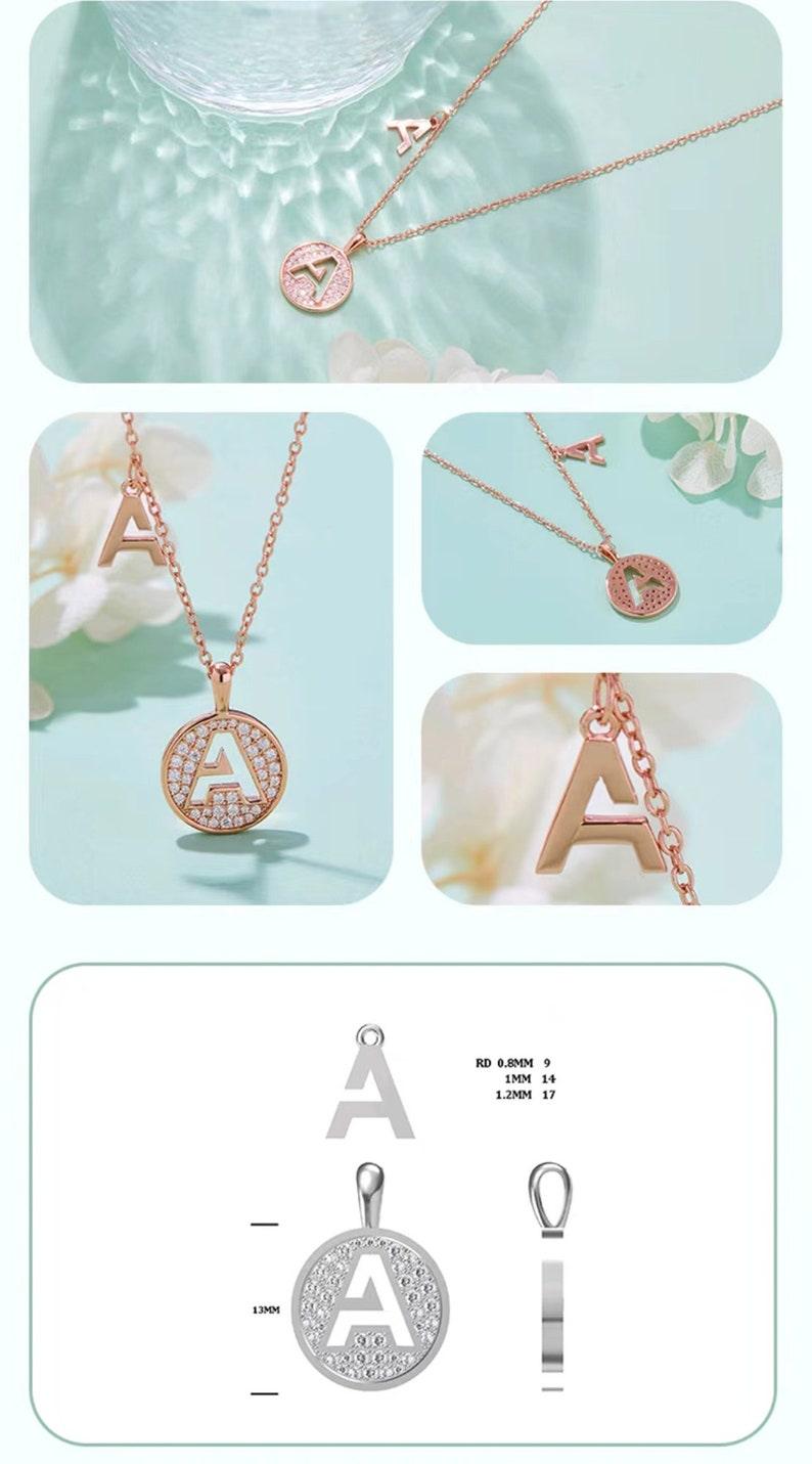 Personalized "A" latter diamond necklace