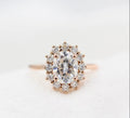 2.00 CT Oval Cut Moissanite Halo Engagement Ring