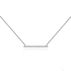0.20 TCW Round Moissanite Diamond Bar Style Necklace