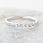 Round Brilliant  Cut Half Eternity Wedding Band