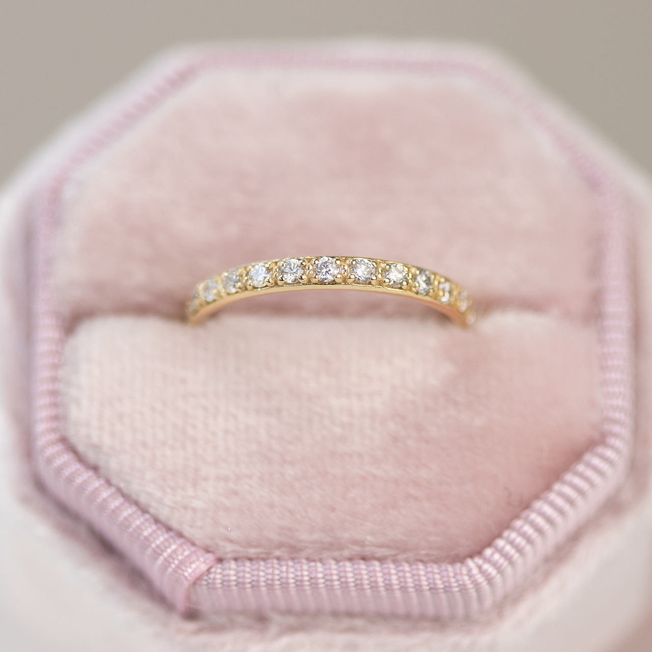 0.48 TCW Round Brilliant Cut Full Eternity Moissanite Wedding Band