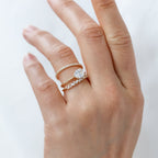 0.48 TCW Round Brilliant Cut Full Eternity Moissanite Wedding Band