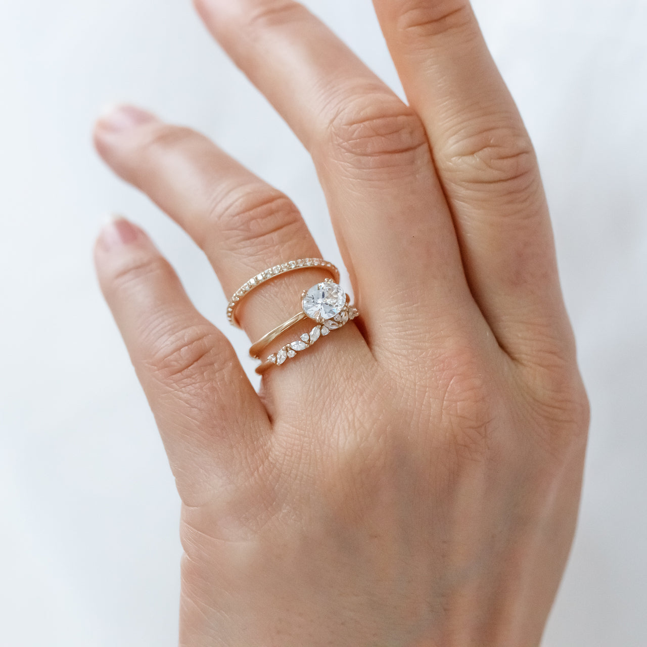 0.48 TCW Round Brilliant Cut Full Eternity Moissanite Wedding Band