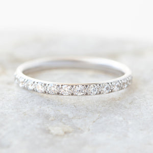 Round Brilliant  Cut Half Eternity Wedding Band