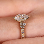 Dutch Marquise Engagement Ring in Tulip Setting