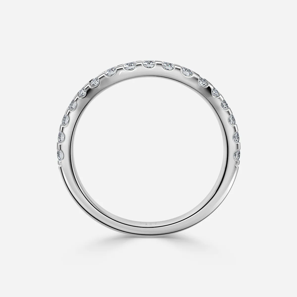 1.0 CT Oval Cut Moissanite Cluster Bridal Ring Set