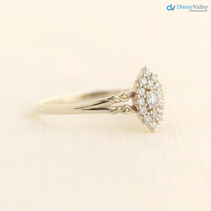 Aphrodite engagement ring, vintage lab grown diamond ring DisneyValley