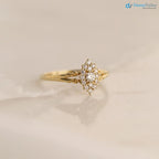 Aphrodite engagement ring, vintage lab grown diamond ring DisneyValley