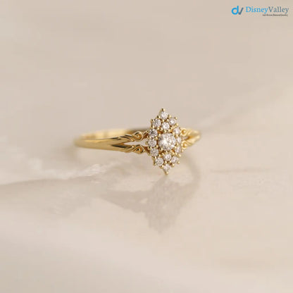 Aphrodite engagement ring, vintage lab grown diamond ring DisneyValley