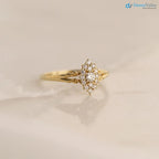Aphrodite engagement ring, vintage lab grown diamond ring DisneyValley